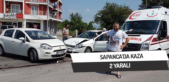 Sapanca'da trafik kazası,2 yaralı