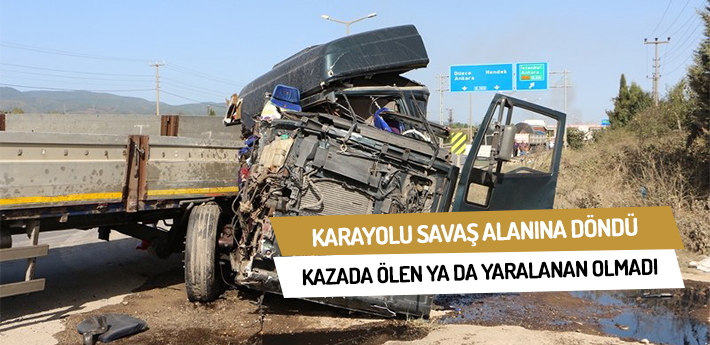 Kara yolu savaş alanına döndü.