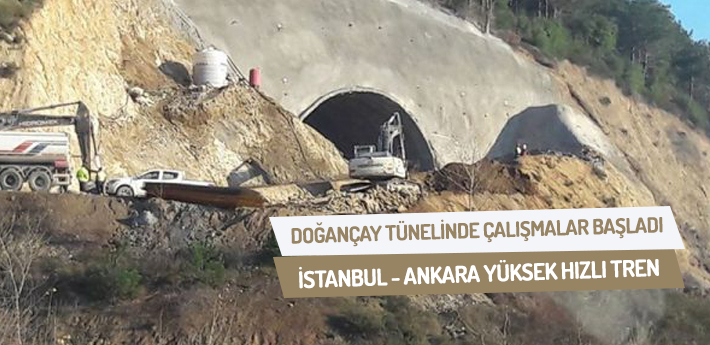 Doğançay tünelinde çalışmalar başladı.