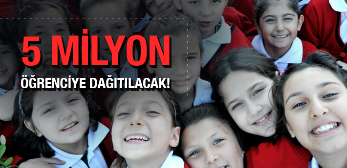 Bakan duyurdu 5 milyon öğrenciye dağıtılacak!