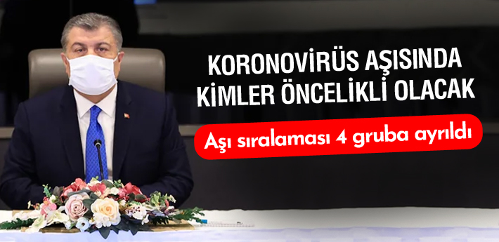 Türkiye'de koronavirüs aşısında kimler öncelikli olacak?